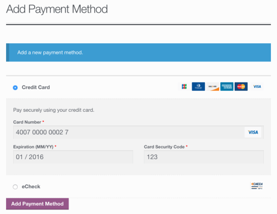 WooCommerce Elavon: Add payment